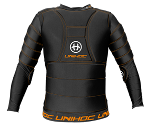 Langærmet floorball målmands t-shirt - Unihoc Flow, Sort